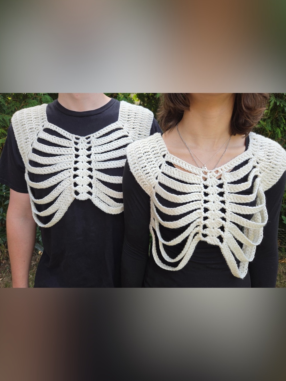 Crochet Skeleton Halloween Rib Cage top one size fits most